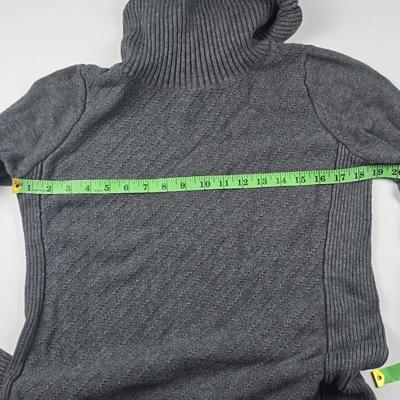 Ann Taylor Turtleneck Sweater Dress in Charcoal Grey Large - Picture 5 of 7